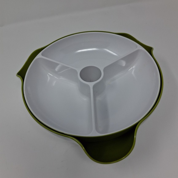 Joseph Joseph Dip and Snack Server/Chiller Green White 2 Piece Set - Picture 5 of 12